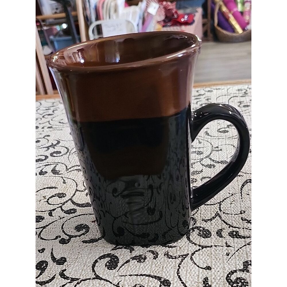Royal Norfolk Two-Tone Brown and Black Ceramic Mug